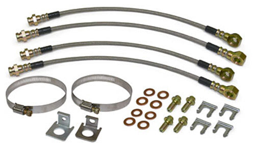 Disc Brake Hose Set, Front and Rear, Stainless Steel product photo Disc Brake Hose Set, Front and Rear, Stainless Steel