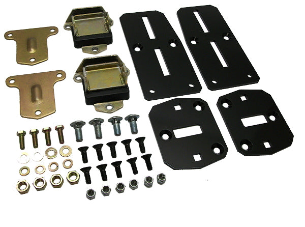Adjustable Chevy LS Engine Adapter Kit with Poly Urethane Mounts product photo Adjustable Chevy LS Engine Adapter Kit with Poly Urethane Mounts