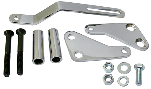 Power Steering Pump Bracket Kit Big Block Chevy, Chrome Power Steering Pump Bracket Kit Big Block Chevy, Chrome