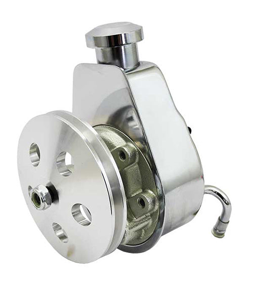 Power Steering Pump, Chrome, Billet Cap, Aluminum Pulley - Saginaw Power Steering Pump, Chrome, Billet Cap, Aluminum Pulley - Saginaw