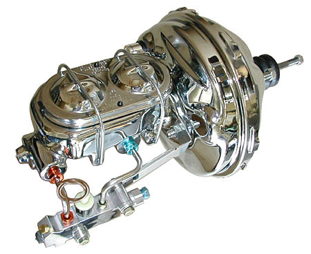 1957-64 Ford F100 Truck Power Brake Booster Kit - Chrome product photo 1957-64 Ford F100 Truck Power Brake Booster Kit - Chrome