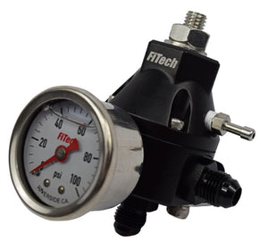Fuel Pressure Regulator with Single or Dual Outputs and Gauge view 1