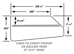 1963-72 Chevy Truck and GMC Truck, 19 Gallon Aluminum Fuel Tank Complete Kits view 2