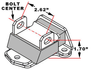 Chevy V-8 Engine Motor Mount, Polyurethane, Pair view 2