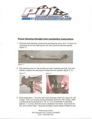1948-56 Ford F1, F100 Power Steering Rack and Pinion Kit view 4
