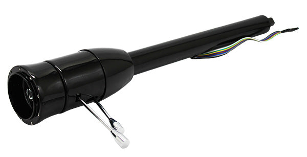 Universal Tilt Steering Column, Floor Shift, Black Powder Coated