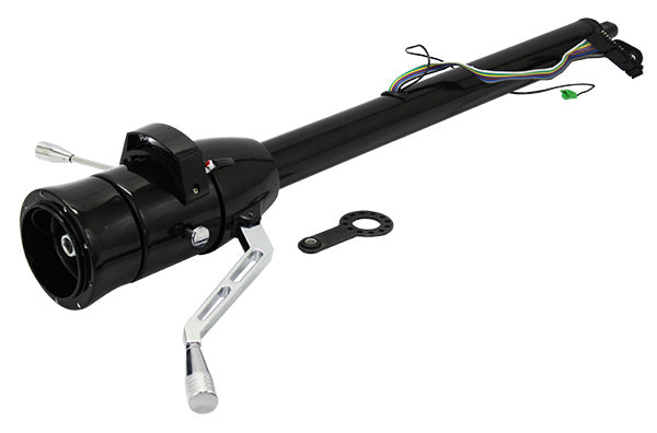 Universal Tilt Steering Column, Column Shift, Black Powder Coated