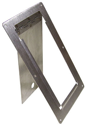 Fuel Tank and Master Cylinder Access Door, Stainless Steel, Brushed, Rectangular view 2