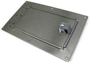 Fuel Tank and Master Cylinder Access Door, Stainless Steel, Brushed, Rectangular view 4
