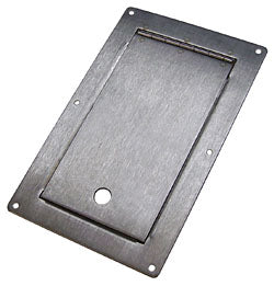 Fuel Tank and Master Cylinder Access Door, Stainless Steel, Brushed, Rectangular view 5