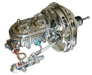 1957-64 Ford F100 Truck Power Brake Booster Kit - Chrome view 1