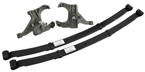 1973-87 Chevy/GMC C10 Lowering Kit - 2.5" Front/4" Rear, 1.25" Rotor, 52" Leaf Spring