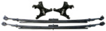 1988-98 Chevy-GMC C1500 Deluxe Lowering Kit,  2" Drop Front Spindles / 4" Drop Rear Leaf Springs
