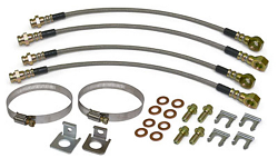Disc Brake Hose Set, Front and Rear, Stainless Steel